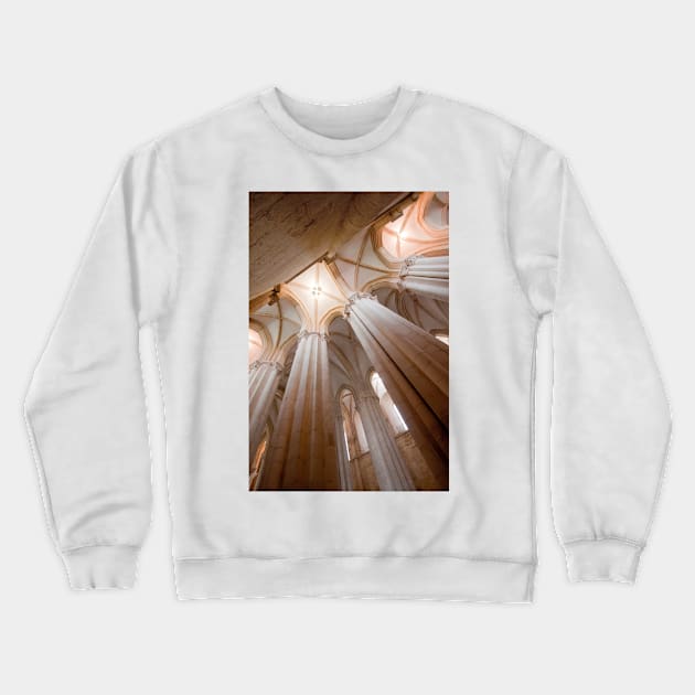 Mosteiro de Alcobaça . the nave Crewneck Sweatshirt by terezadelpilar